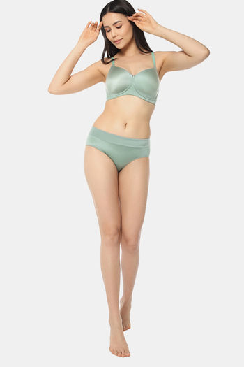 Amante Padded Non Wired Full Coverage T-Shirt Bra - Pastel Green — image 5